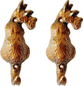 2 Pack Decorative Wall Hooks, Vintage Dog Shaped Metal Wall Hook for Hanging Coats Clothes Keys Hats Towels