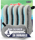 Dual Sided All-Purpose Sponges Kitchen,Dish Sponge for Washing Dishes Cleaning Kitchen,Non Scratch,Rough Scrubbers for Non-Stick Cookware, Soft Microfiber Scrub for Dishes(Bule,6Pack)