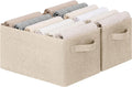 GRANNY SAYS Fabric Storage Bin for Closet, Khaki, 2-Pack, 13"x8.5"x7"