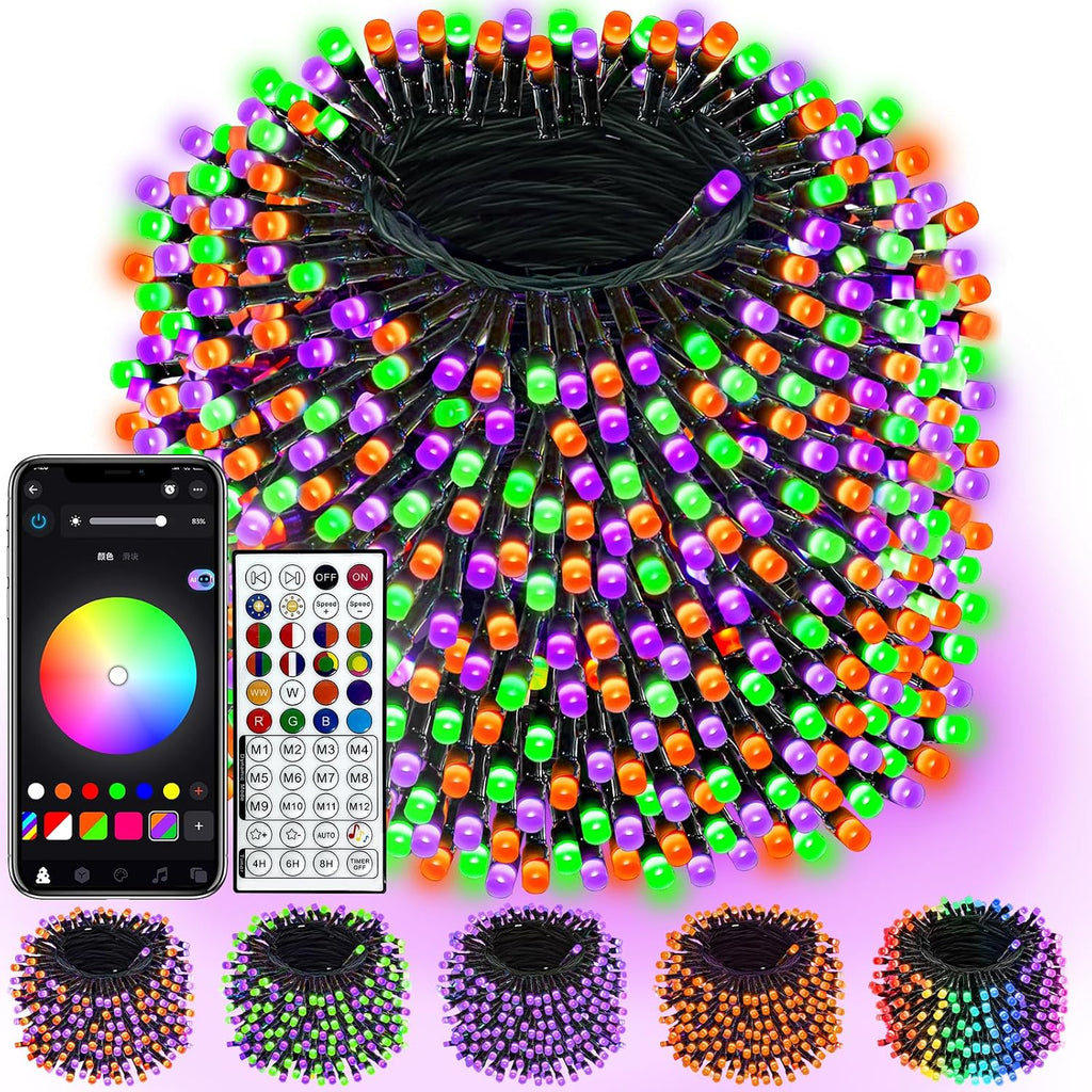 800LED Smart RGB Color Changing String Lights 275FT Halloween Lights App