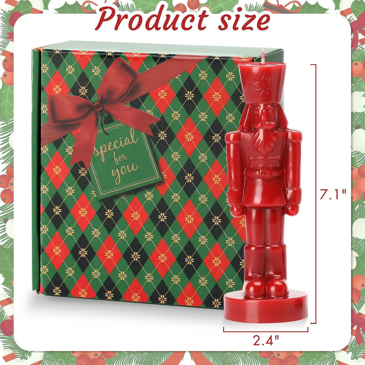Nutcracker Candle - Christmas Candles,Nutcracker Soldier Pillar Candles