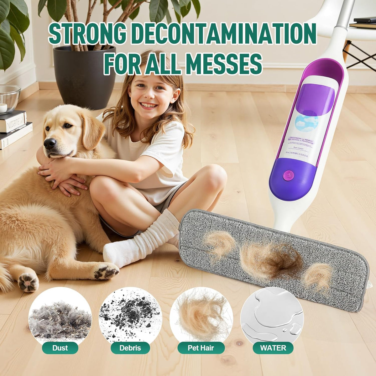 8 Pack Microfiber Spray Mop Replacement Pads for Swiffer PowerMop