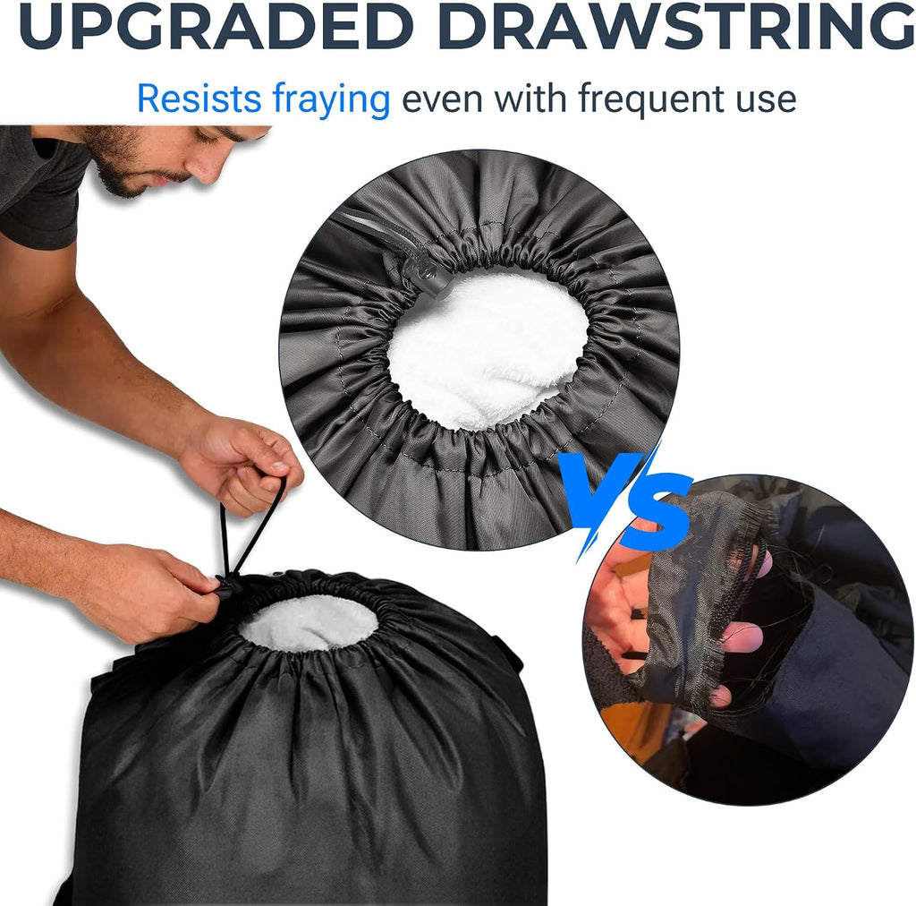 Large Heavy Duty Backpack Laundry Bag with Shoulder Straps & 2 Mesh Pockets