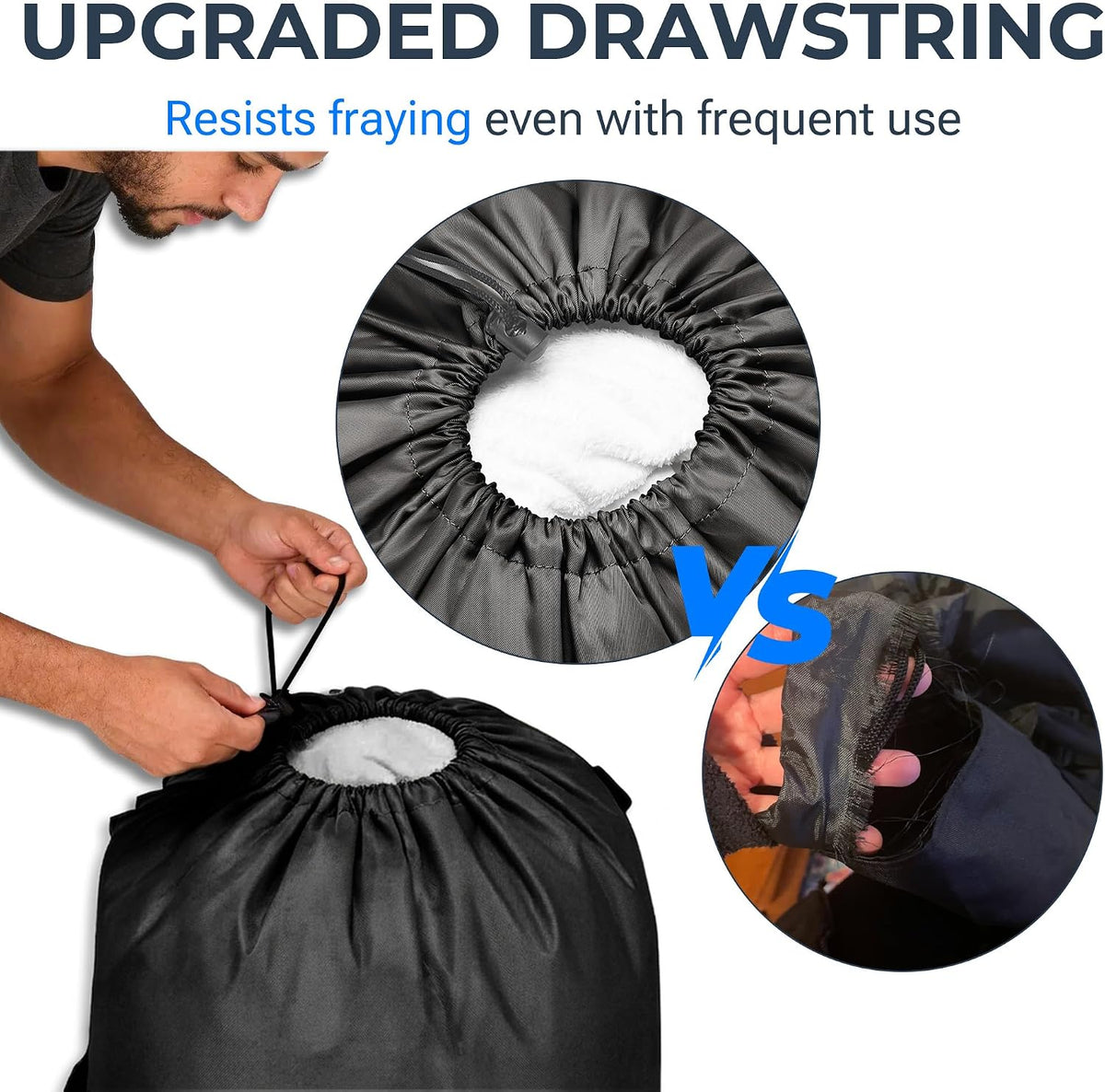 Large Heavy Duty Backpack Laundry Bag with Shoulder Straps & 2 Mesh Pockets