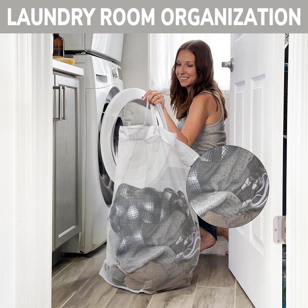CHICVITA 75L Laundry Hamper with Wheels 2-Pack, Wash Bags, Pink
