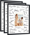 Axeman 11x14 Signature Picture Frame, 5x7 White Mat for Garduation, Black