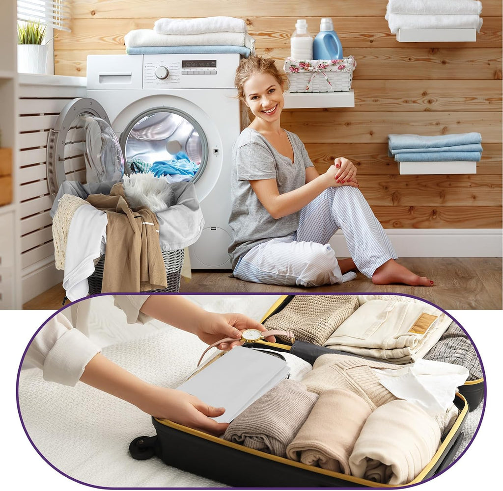 Woanger 12 Pack 28 x 45 Inch Extra Large Laundry Bags Bulk, Silver