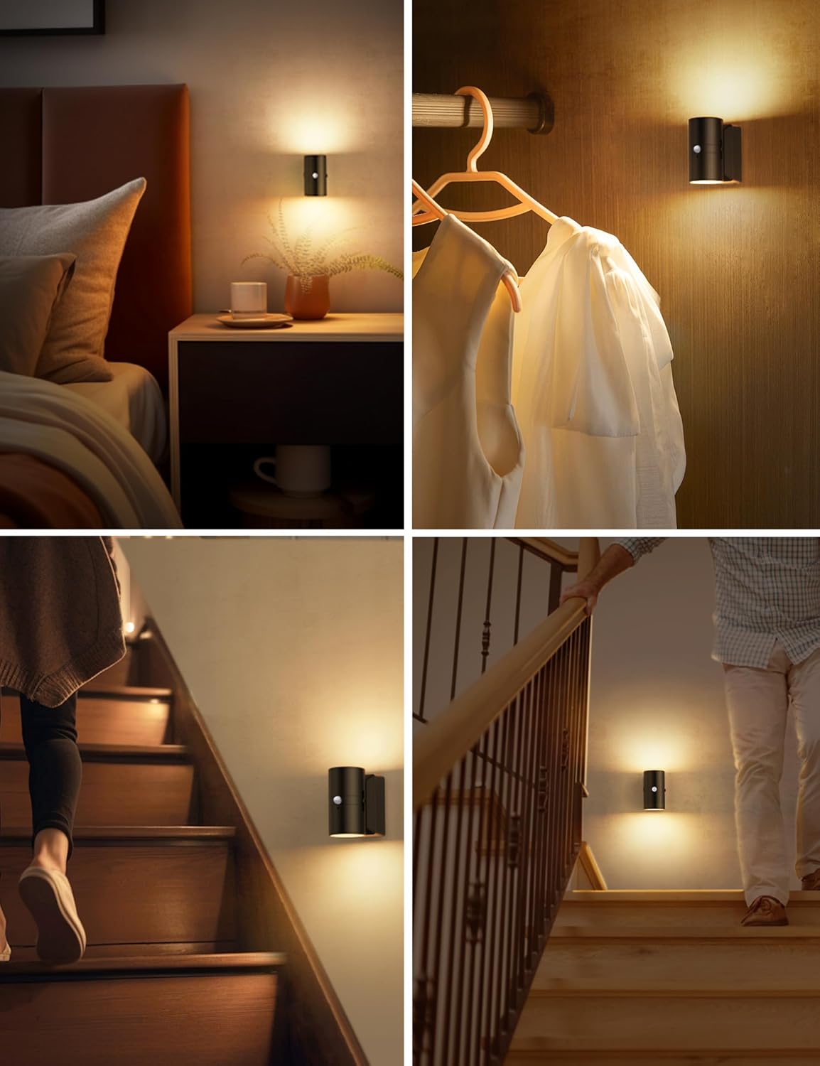 L LOHAS LED Motion Sensor Night Light, Rechargeable Night Light