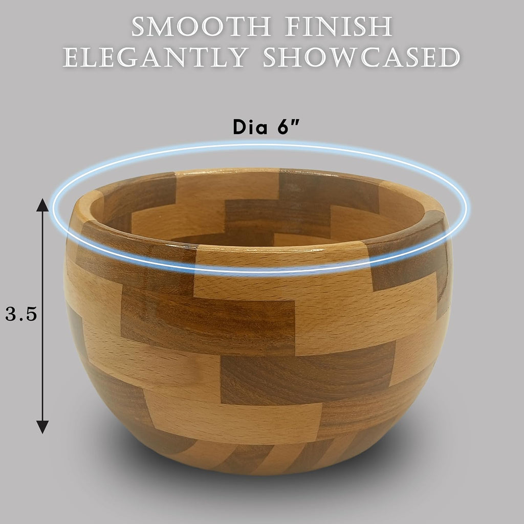 Handmade very Beautiful Brick Segmented Wooden Bowl, Decorative Bowl Natural Mango wood Bowl for Kitchen Dining & Entryway Decor Bowl for desk accessory holding keys, cuff (Brick Segment)