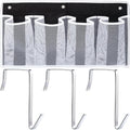 Pndeyo 1pc Bed Hanging Shoe Organizers with 3pcs Hooks, 22.44x11.61in,Black
