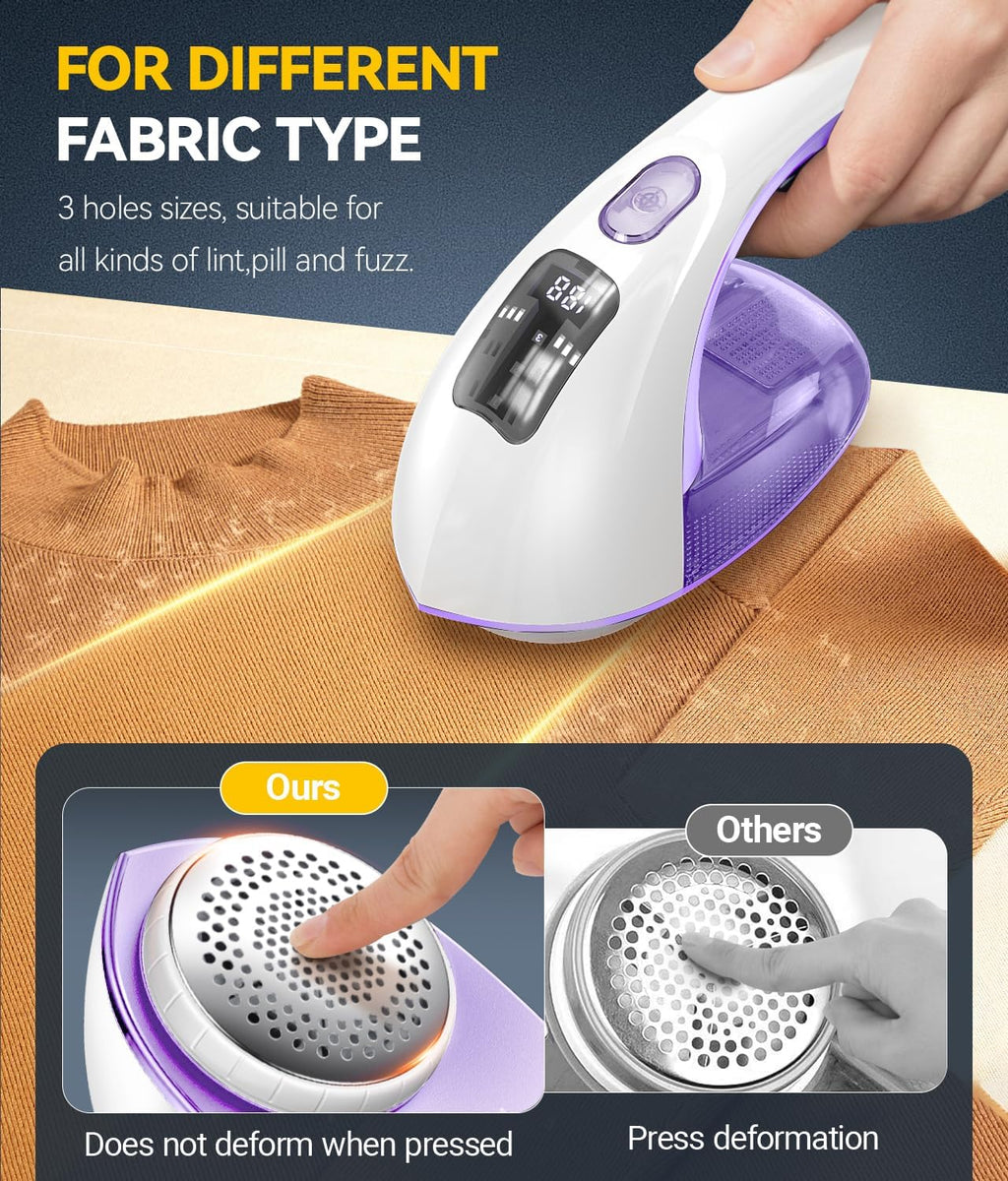 Ruidla Rechargeable Fabric Shaver and Lint Remover, 3-Speed Adjustable