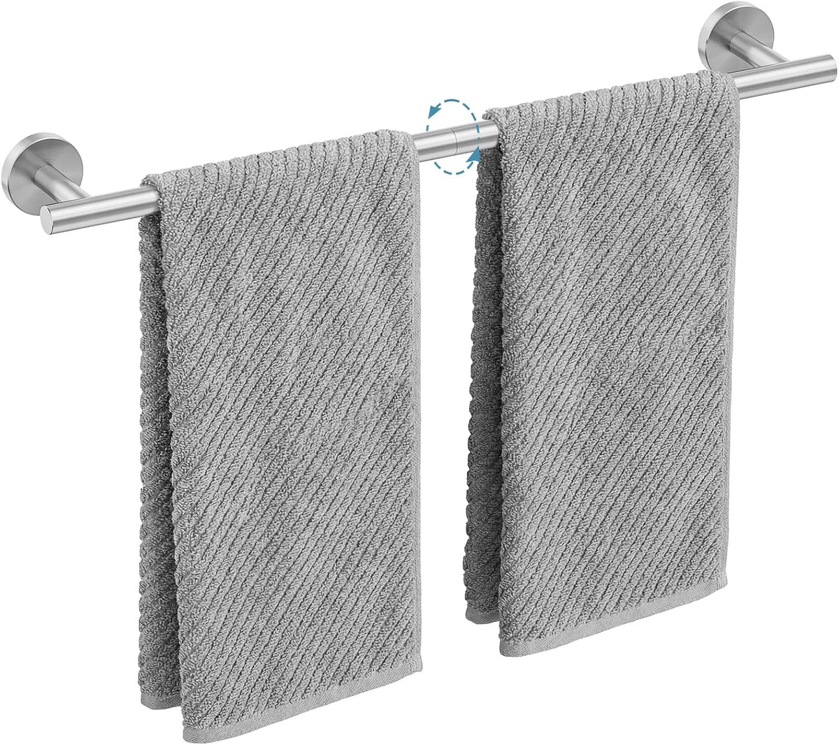 Brushed Nickel Towel Bar, 24 Inch Towel Rack for Bathroom Wall-Mounted