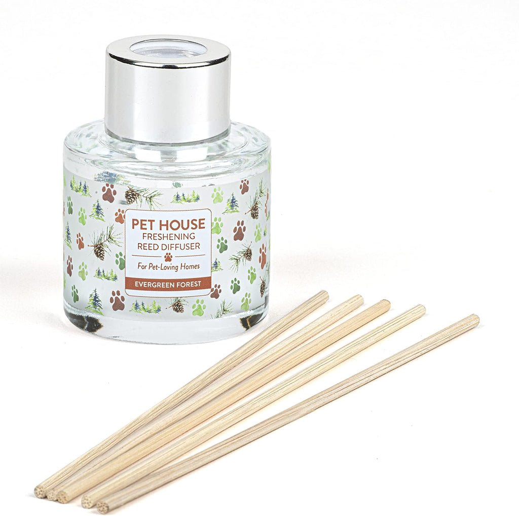 Evergreen Forest Home Freshening Reed Diffuser Set Pet House