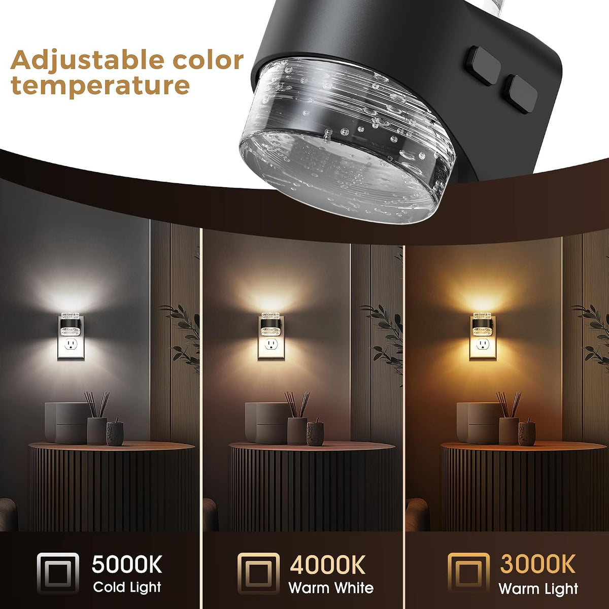 L LOHAS LED Night Light, Bubble Night Lights Plug into Wall