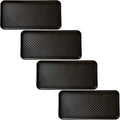 All Weather Boot Mat Set - Set of 4 Large Water-Resistant Plastic Utility Shoe Mats for Indoor and Outdoor Use in All Seasons by Stalwart (Black)