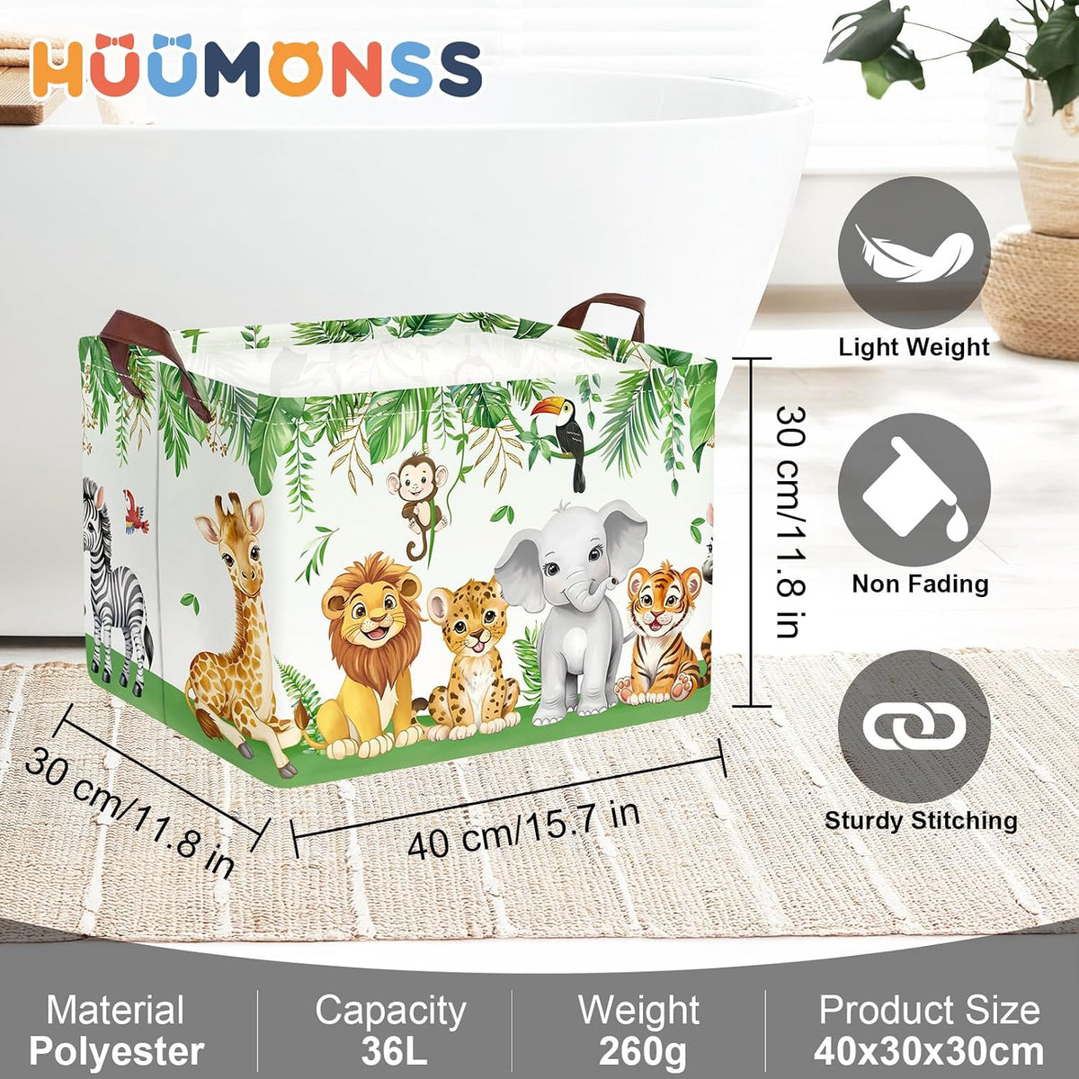 Animal Baby Laundry Basket Large Kids Toy Box Empty Gifts Bag