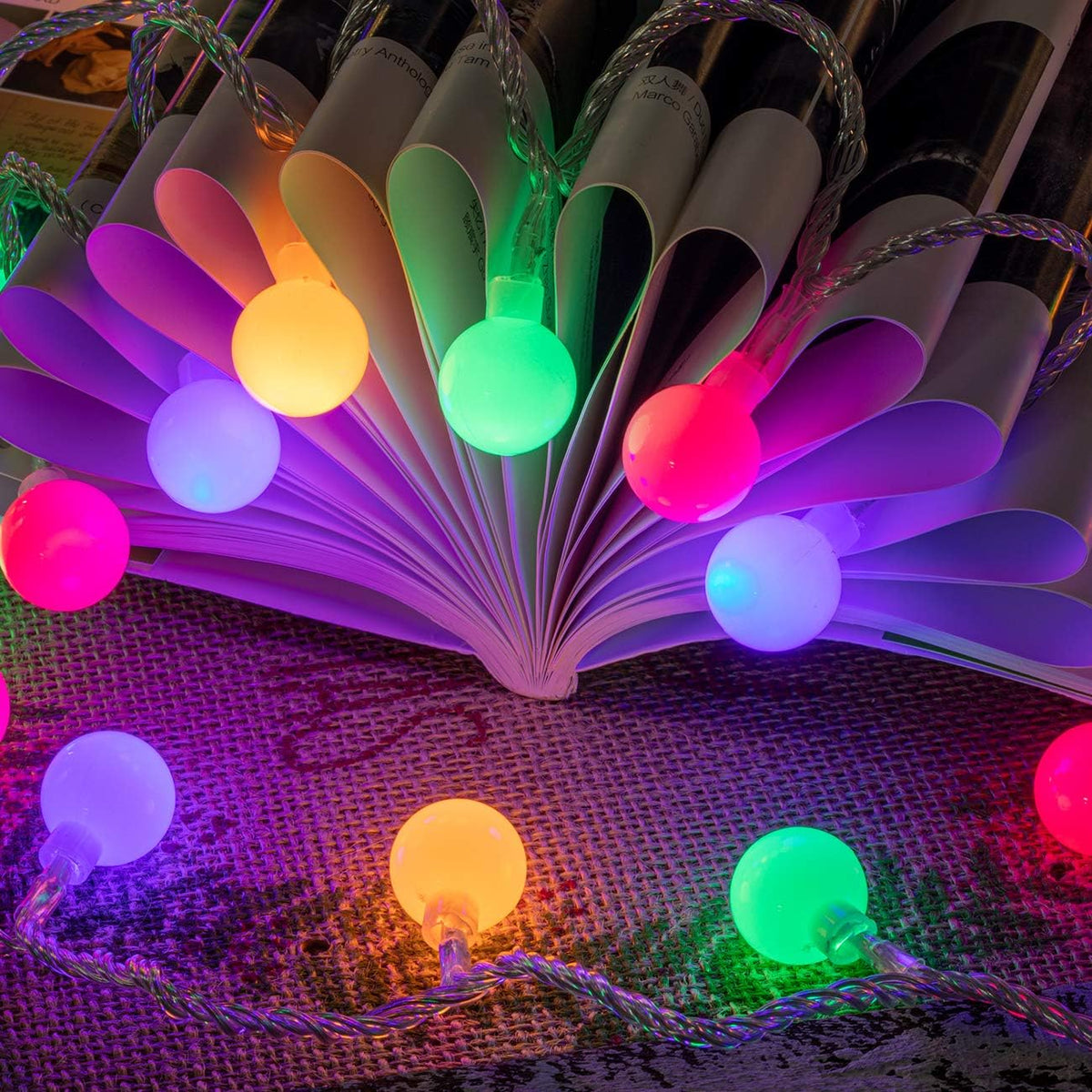 AWQ 100 LED 49 FT Globe Ball String Lights Fairy String Lights Multicolor