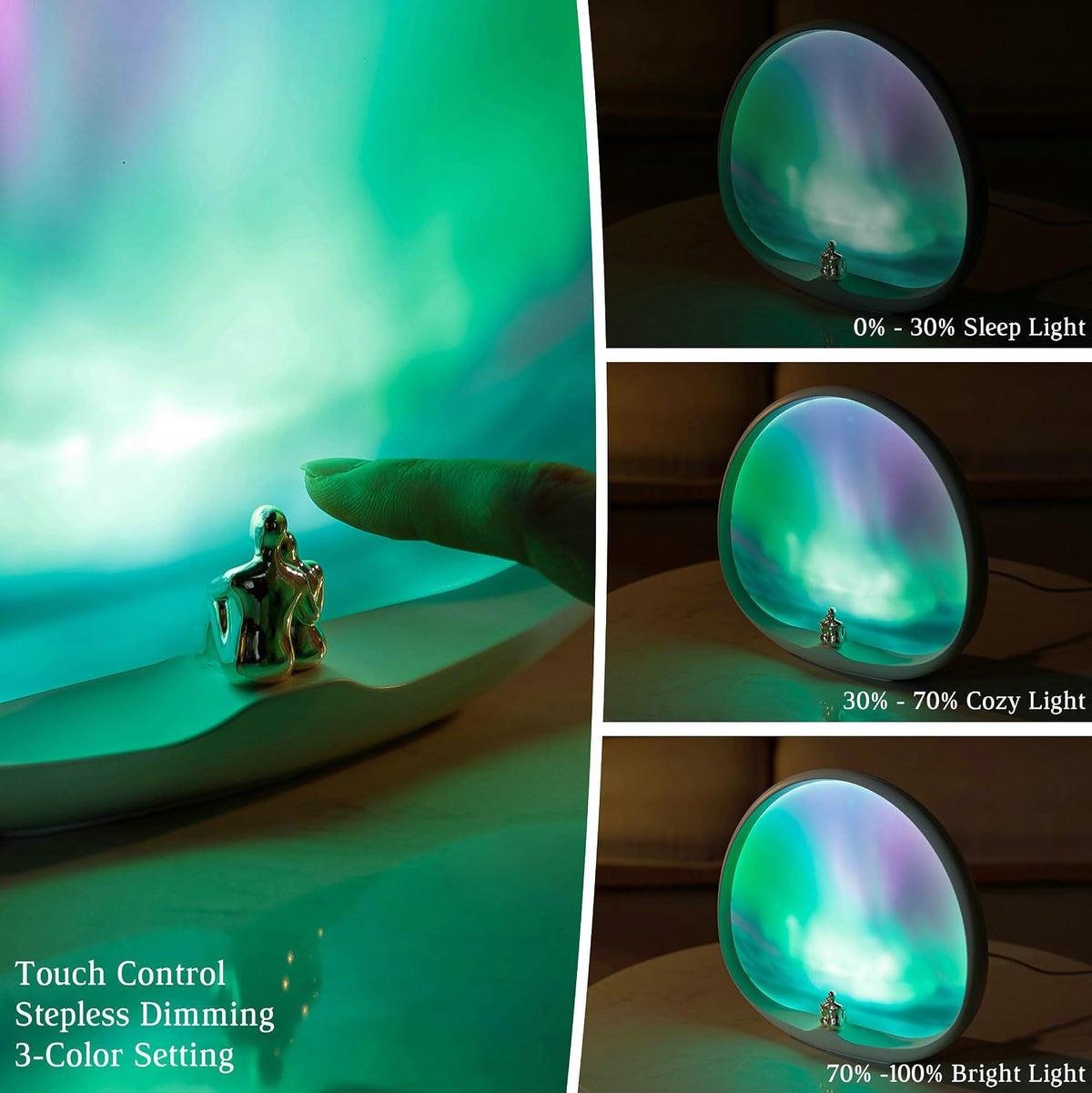 Northern Lights Night Light Valentine Christmas Birthday Gift for Him/Her