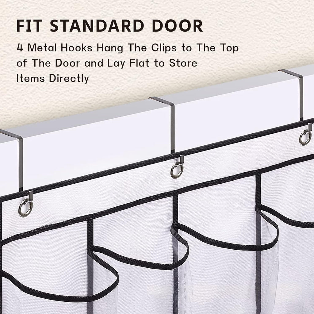 Over Door Shoe Organizer 28 Pockets Clear Hanging Shoe Rack