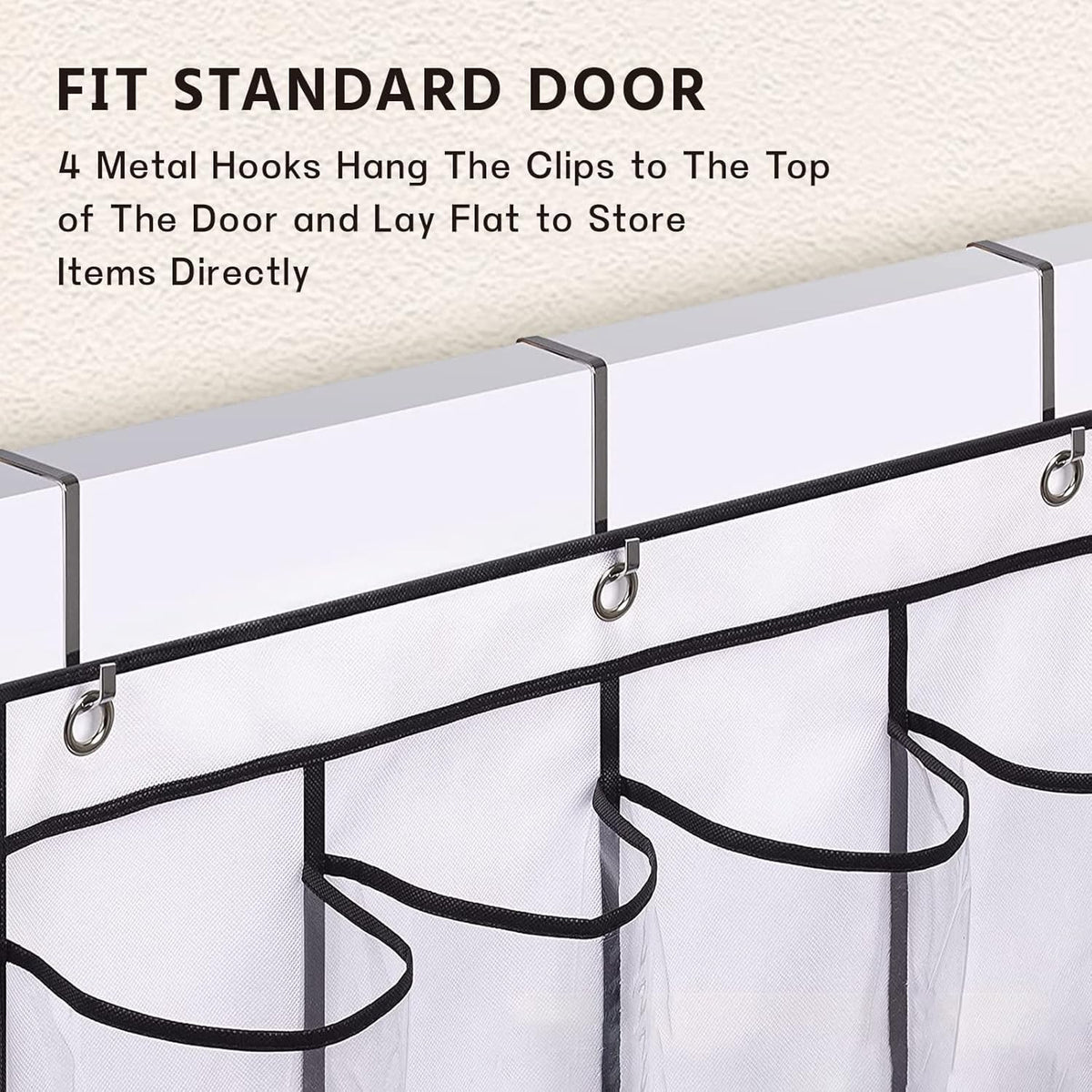 Over Door Shoe Organizer 28 Pockets Clear Hanging Shoe Rack