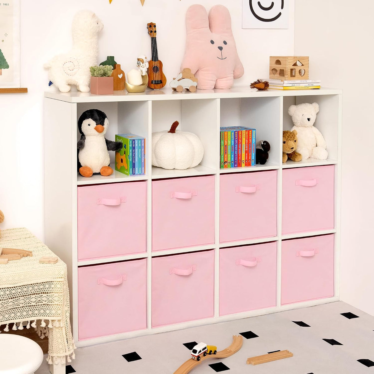 GRANNY SAYS Pink Cube Storage Bins, 13x13 Storage Cube Organizer, 8-Pack
