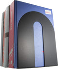 Officemate Magnetic Heavy-Duty Metal Bookends Set of 2, 10-Inch Steel Book Ends for Shelves, Book Supports for Heavy Books, Binders, and Office Organization, Black