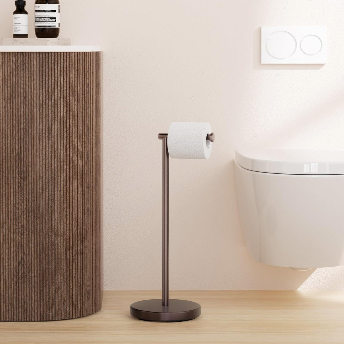 KES Bronze Toilet Paper Holder Stand, Heavy Base, 18/8 Stainless Steel