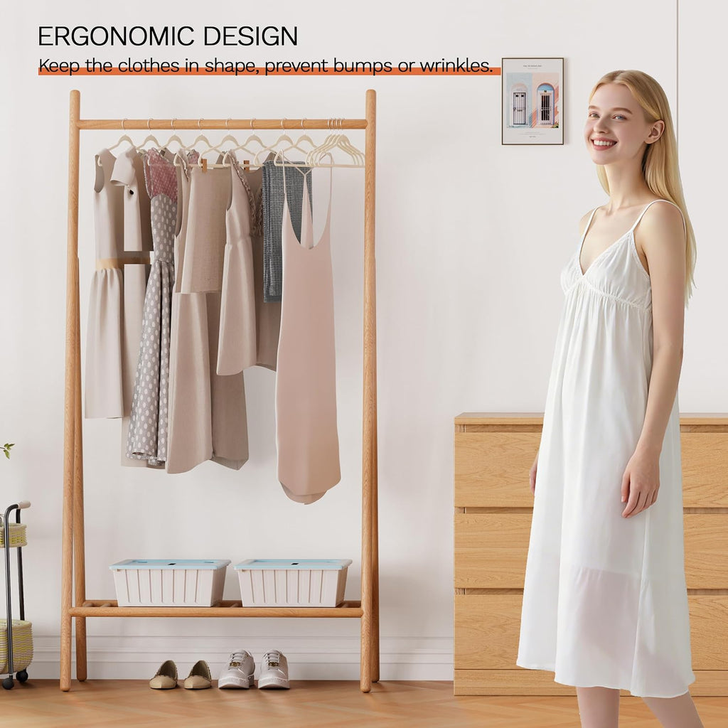 New Premium Velvet Hangers 60 Pack, Non Slip Clothes Hangers, Ivory