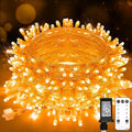 suddus Orange Halloween Lights Outdoor with Remote, 66ft 200 LED Connectable Waterproof String Lights Plug in, Dimmable Clear Wire Fairy Lights for Fall, Thanksgiving, Dorm, Party, Garden, Porch Decor