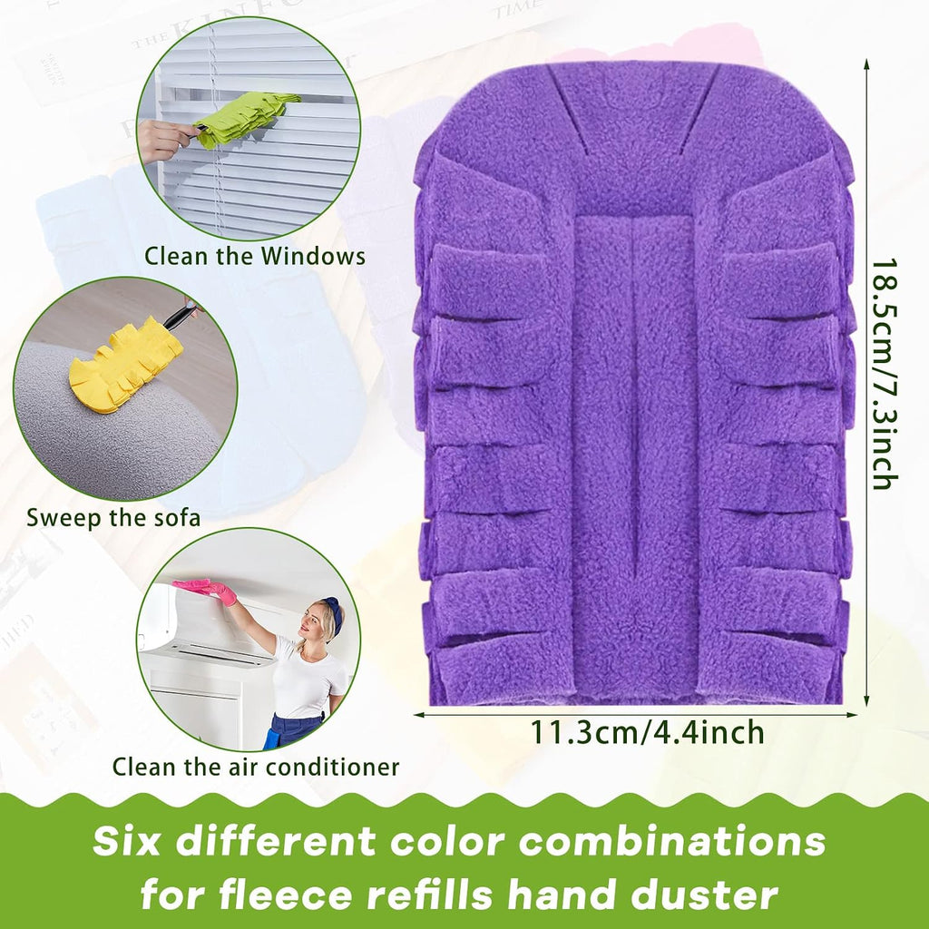 20 Pcs Reusable Duster Refills Washable Pads, Dark Color