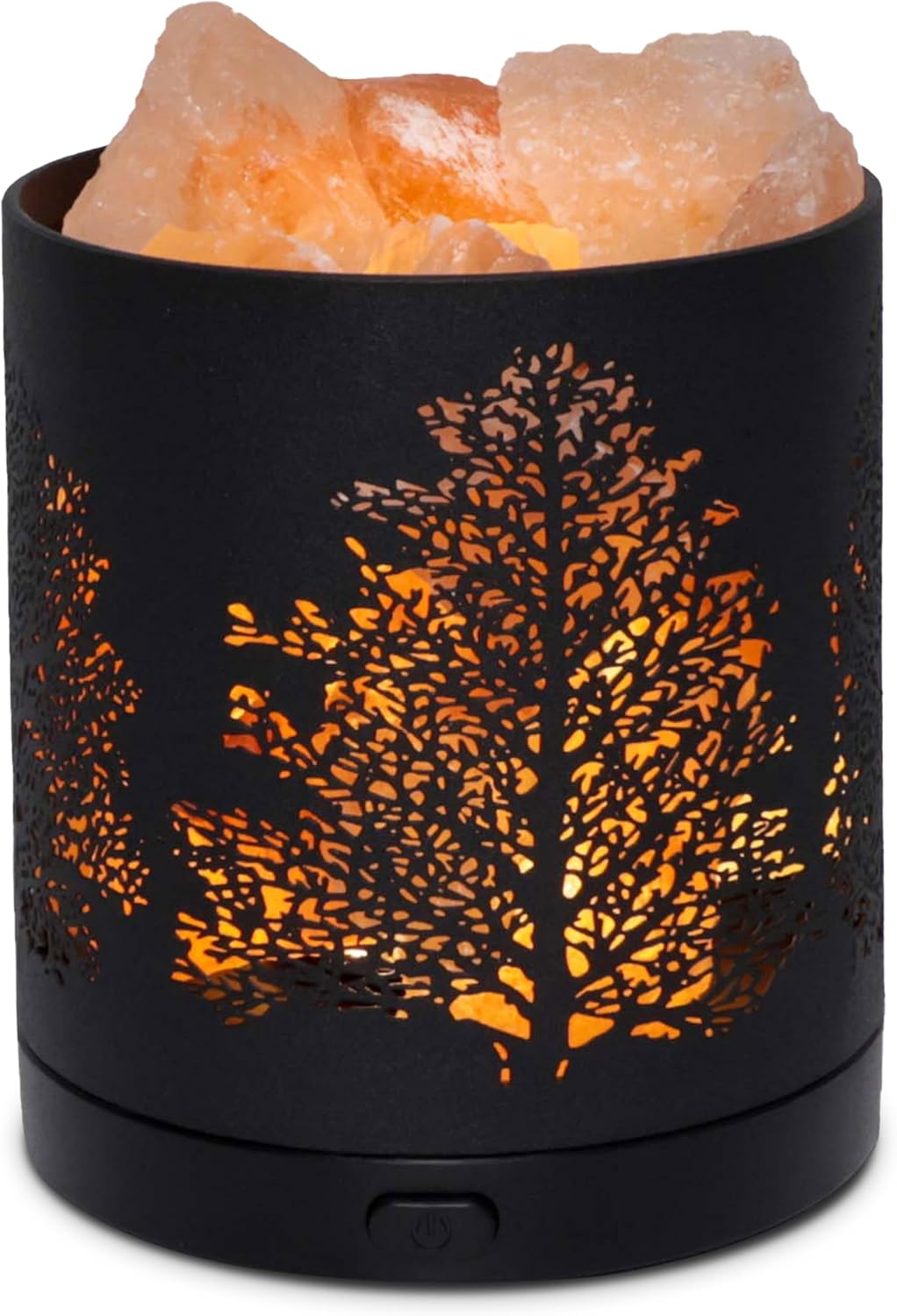 SUNYA Himalayan Salt Lamp - Metal Basket with 5 LED Bulbs, Pink Rock Salt Lamp Night Light with USB Power Cable. Box Package (Origin)