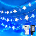 39FT 100 LED Blue White Star String Lights Plug in
