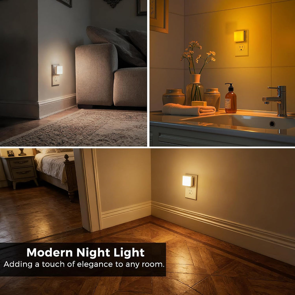 L LOHAS LED 3CCT Night Lights Plug into Wall 2-Pack, Plug in Night Light