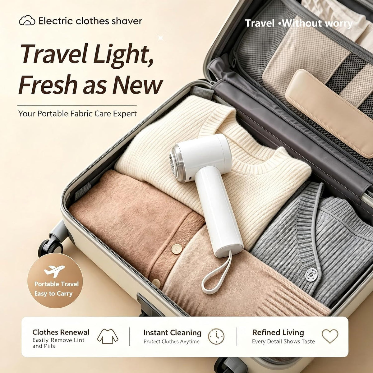 Electric Lint Remover with Lint Roller 2-in-1,Rechargeable Sweater Shaver