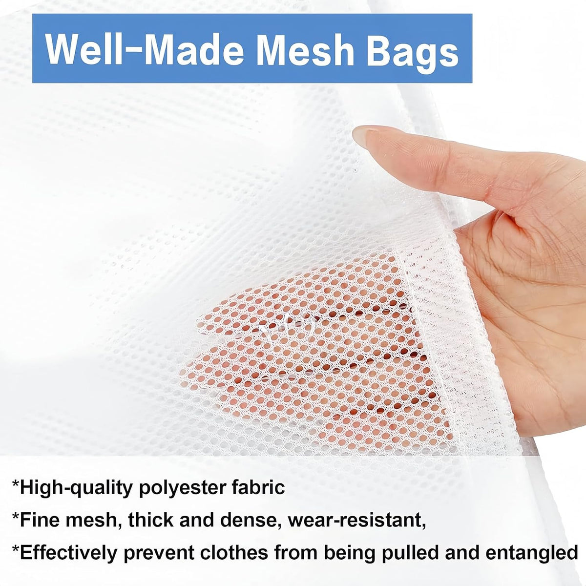 Large Laundry Mesh Bags, 4 Pack 24 x 36 Inch