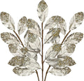 Hollyone Christmas Tree Picks and Sprays 3Pcs Champagne Artificial Magnolia Stems Magnolia Leaves Branches Fake Gold Leaf Floral for Vase DIY Xmas Tree Garland Wreath Centerpieces Wedding Decor