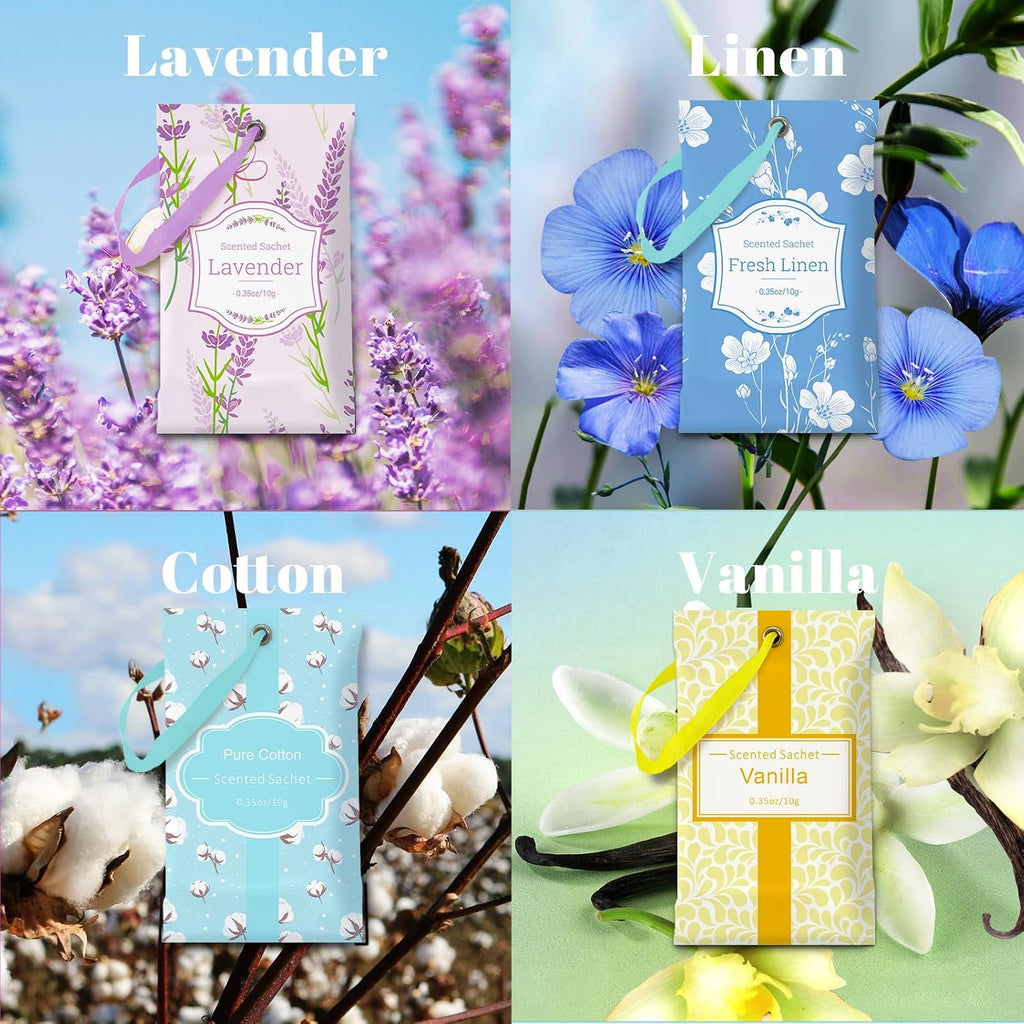 SCENTORINI Scented Sachets for Drawers and Closets, 16 Assorted Pack