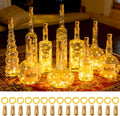 VOOKRY Wine Bottle Lights 15 Pack 20 LED Mini Cork Fairy Lights, Warm White