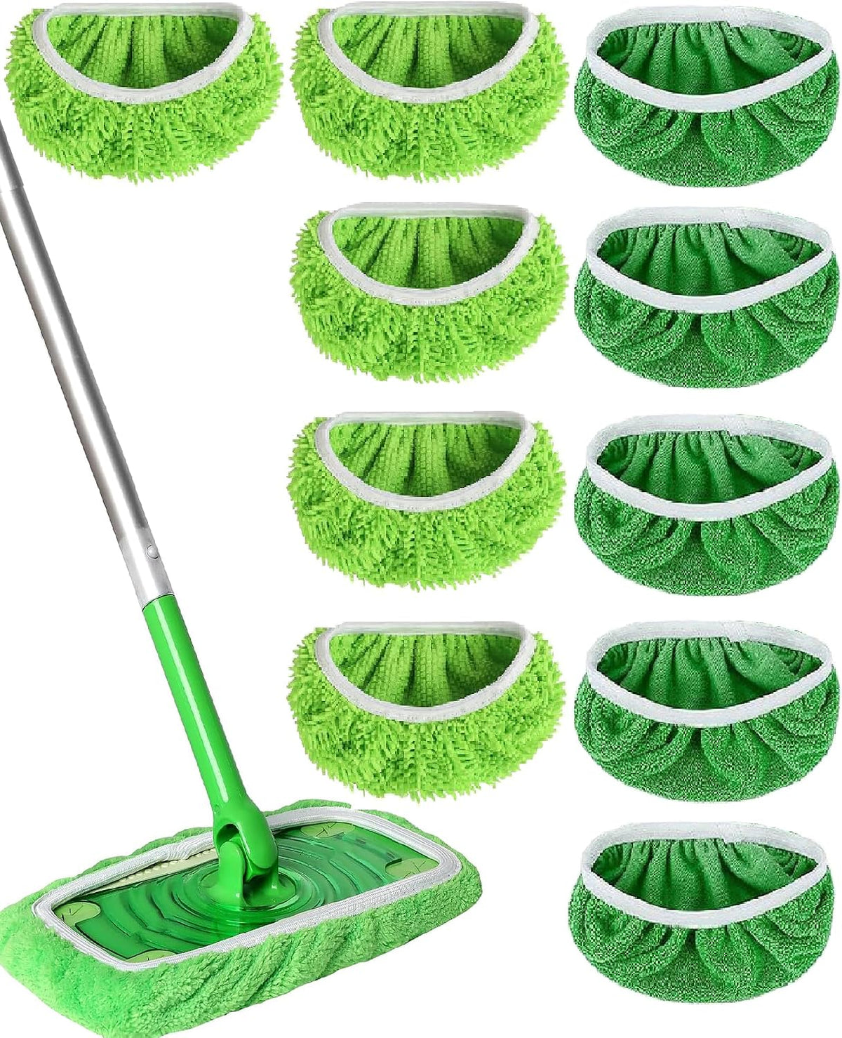 10pcs Reusable Microfiber Mop Pads for Swiffer Sweeper (Mop not Include)