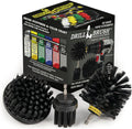 Safe Wire Brush Alternative - Ultra Stiff Nylon Bristle Scrubbing Brushes - 3 Piece Grill Cleaning Set - Griddle Cleaner - Industrial Grade Scrubber - Loose Paint Remover