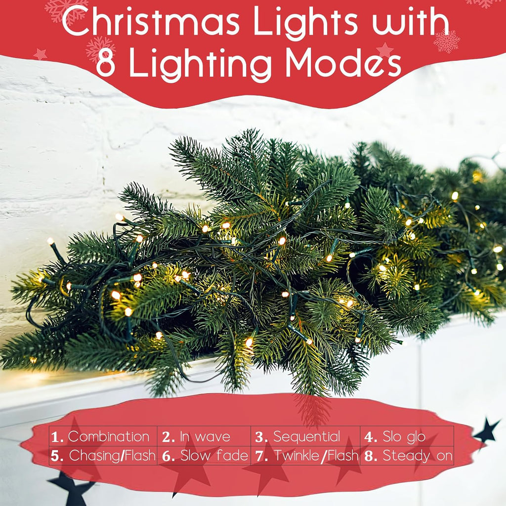 Battery Operated Christmas Lights - 50 LED Christmas Tree Lights