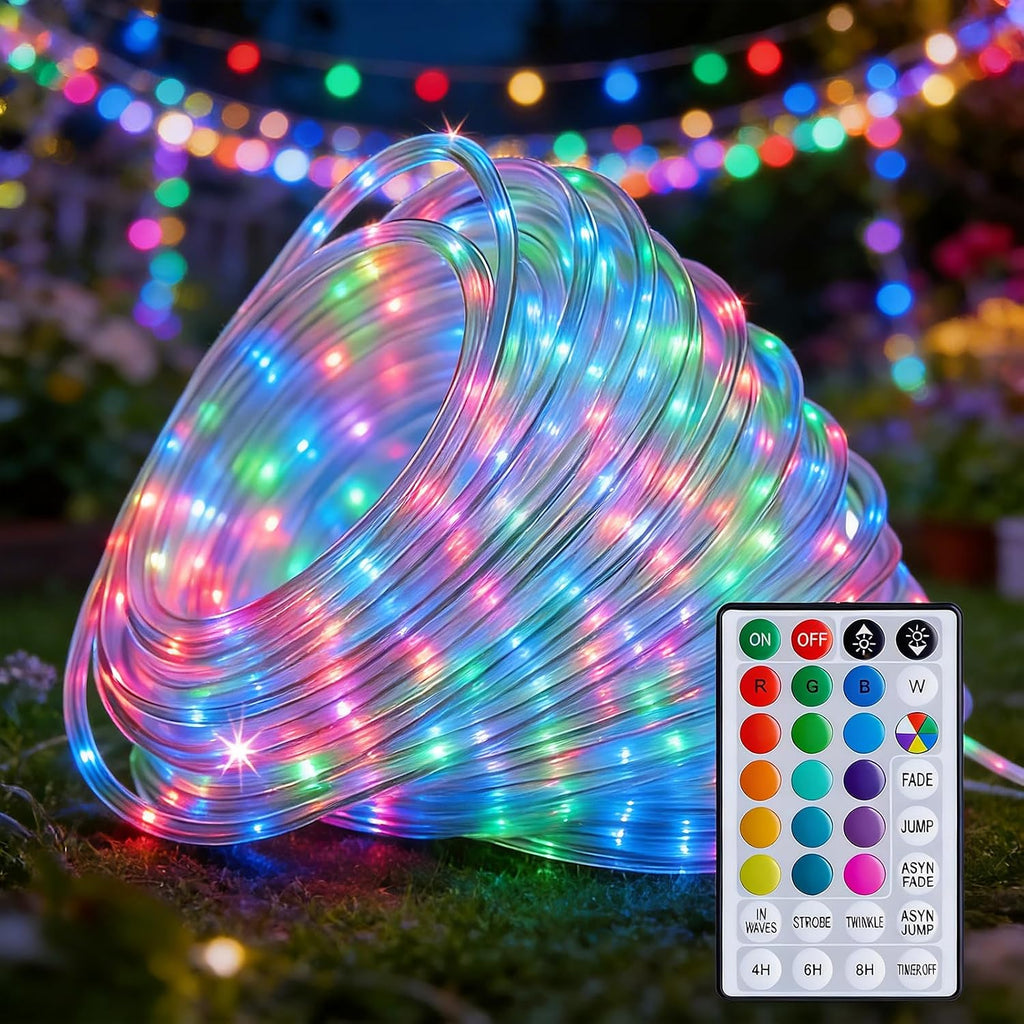 99ft Green Rope Lights for Outside, 300 LED String Lights Outdoor Waterproof Plug in with Remote Control, 18 Colors Changing Party Lights for St. Patrick's Day, Pubs, Garden, Patio, Pool Décor