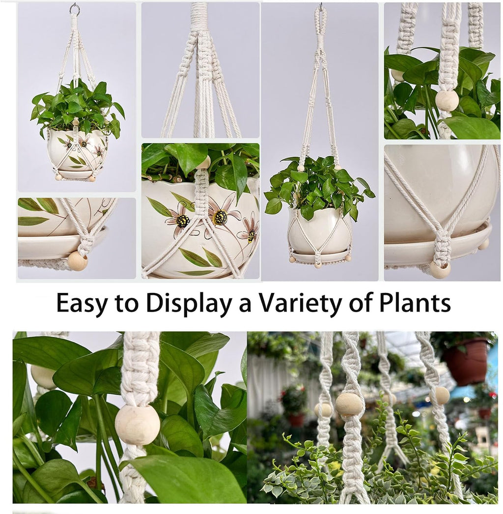 2 Pack Plant Hanger - 29.5" & 23.5" Hanging Planters, Fits 3.9"-11.8" Pots