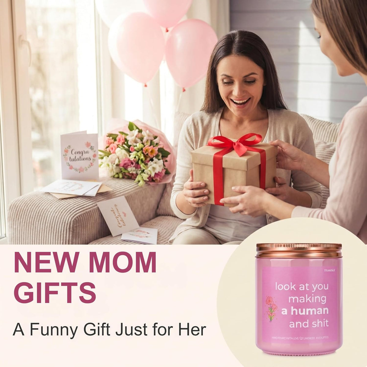 New Mom Gifts, Postpartum Gifts for Mom, Scented Candle