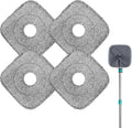 4 Pack Square Reusable Microfiber Mop Pads for True & Tidy Spin Mop
