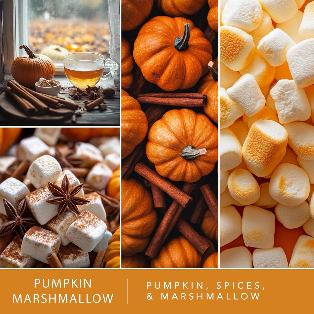 Scentsationals Fall Wax Melts Pumpkin Party 4pk – Long Lasting, Strong Scent Melts for Warmers, Includes Pumpkin Spice with Apple Muffins, Marshmallow, and Caramel, 10oz (24 Cubes)