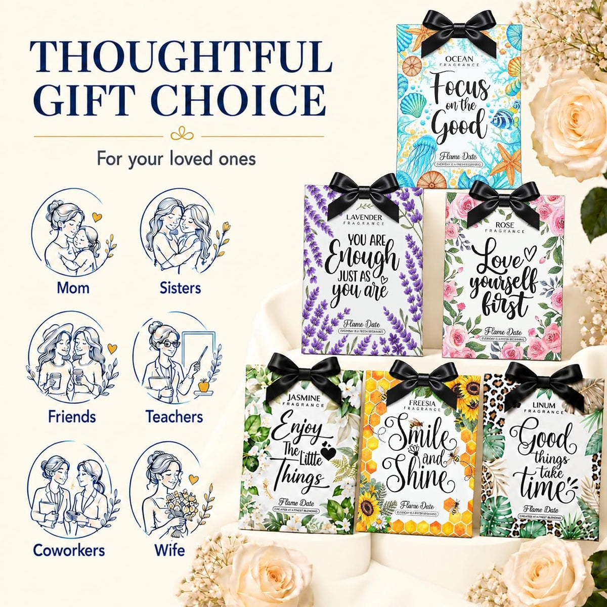 Scented Sachets for Drawers & Closets, Inspirational Scented Gift Set