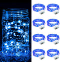 ZGWJ 8 Pack Blue Fairy Lights, Mini String Lights