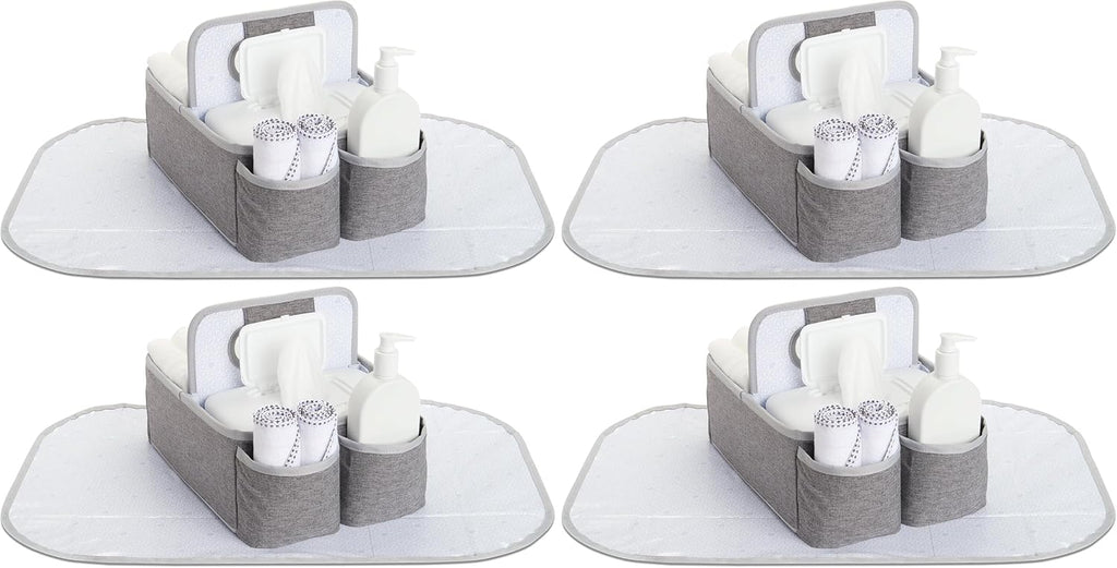 Munchkin® Portable Diaper Caddy Organizer, Grey 1 Count (Pack of 4)