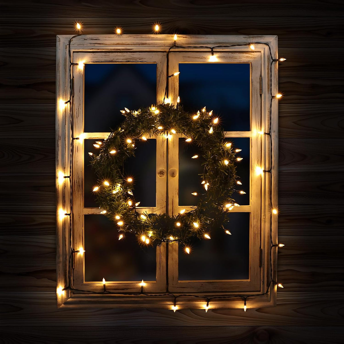 Lomotech Battery Christmas Lights - 2 Pack Total 33ft 100LEDs,Warm White
